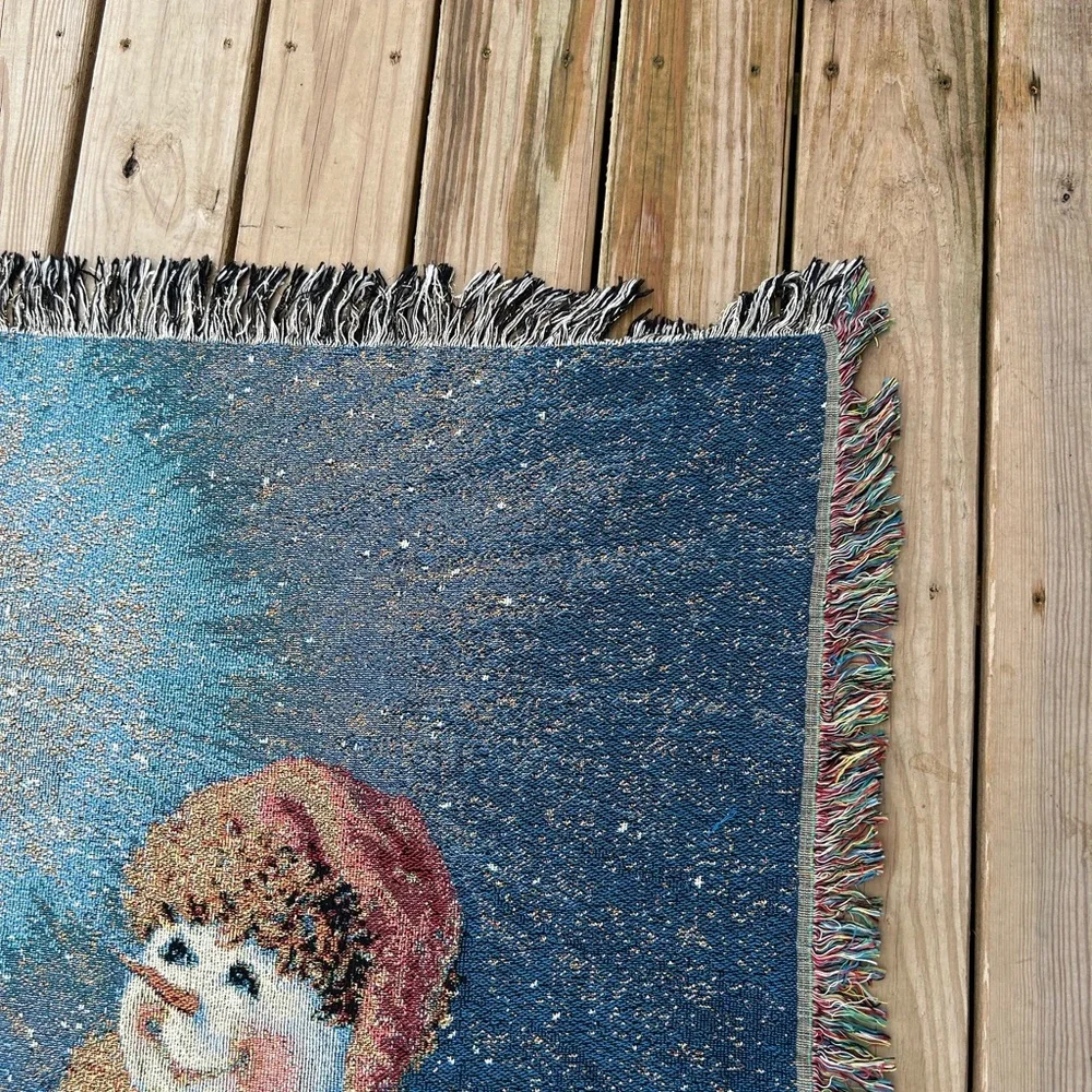 Dona Gelsinger Snowman Family  Tapestry Throw Blanket 50 X‎ 60 Metallic